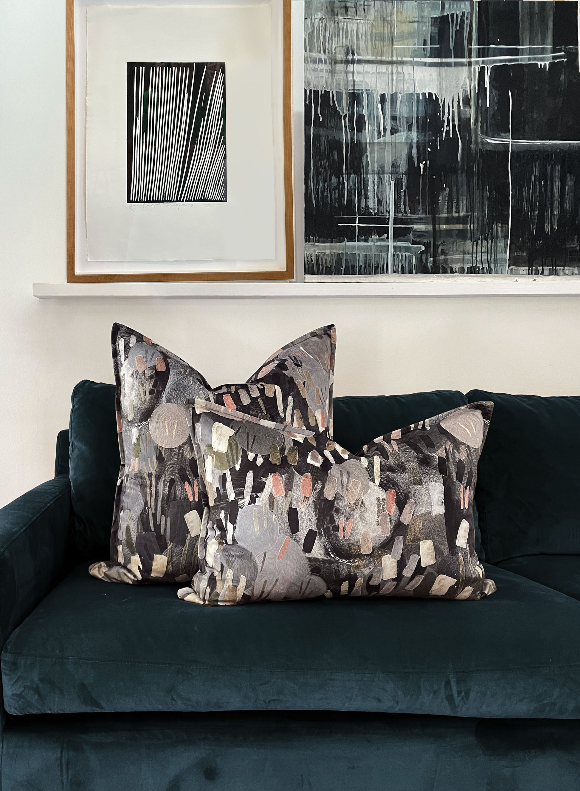 Andel Olivier Mushroom Velvet Cushion