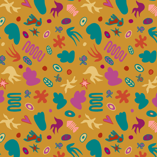 Wanderland Boemo Diale Ochre fabric