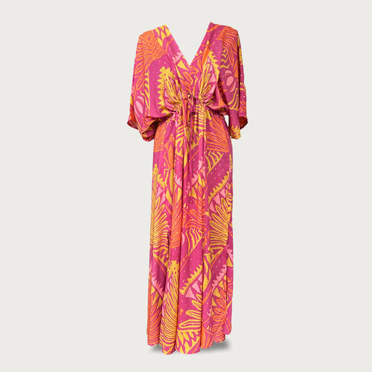 Shop magenta and gold Wanderland Kaftan online