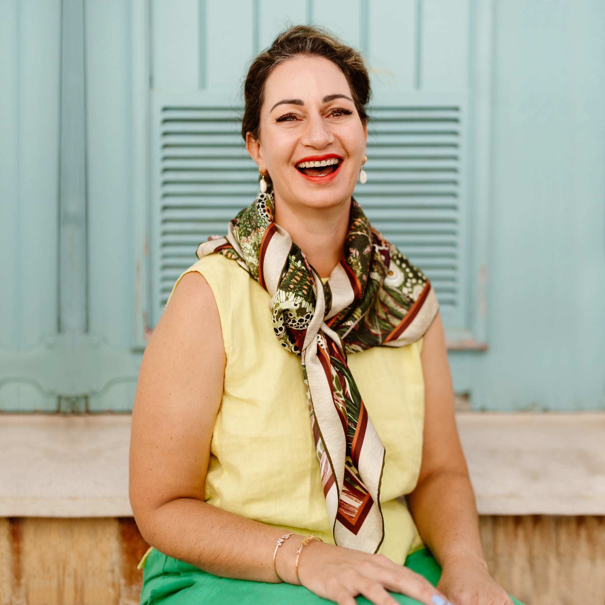 Shop Wanderland silk twill scarf online