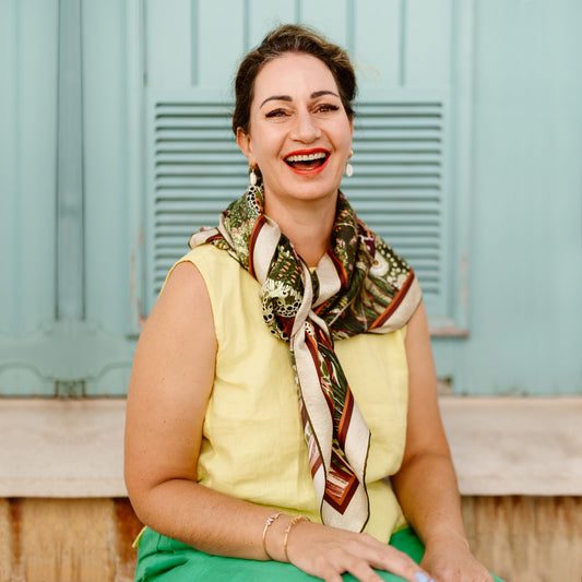 Shop Wanderland silk twill scarf online