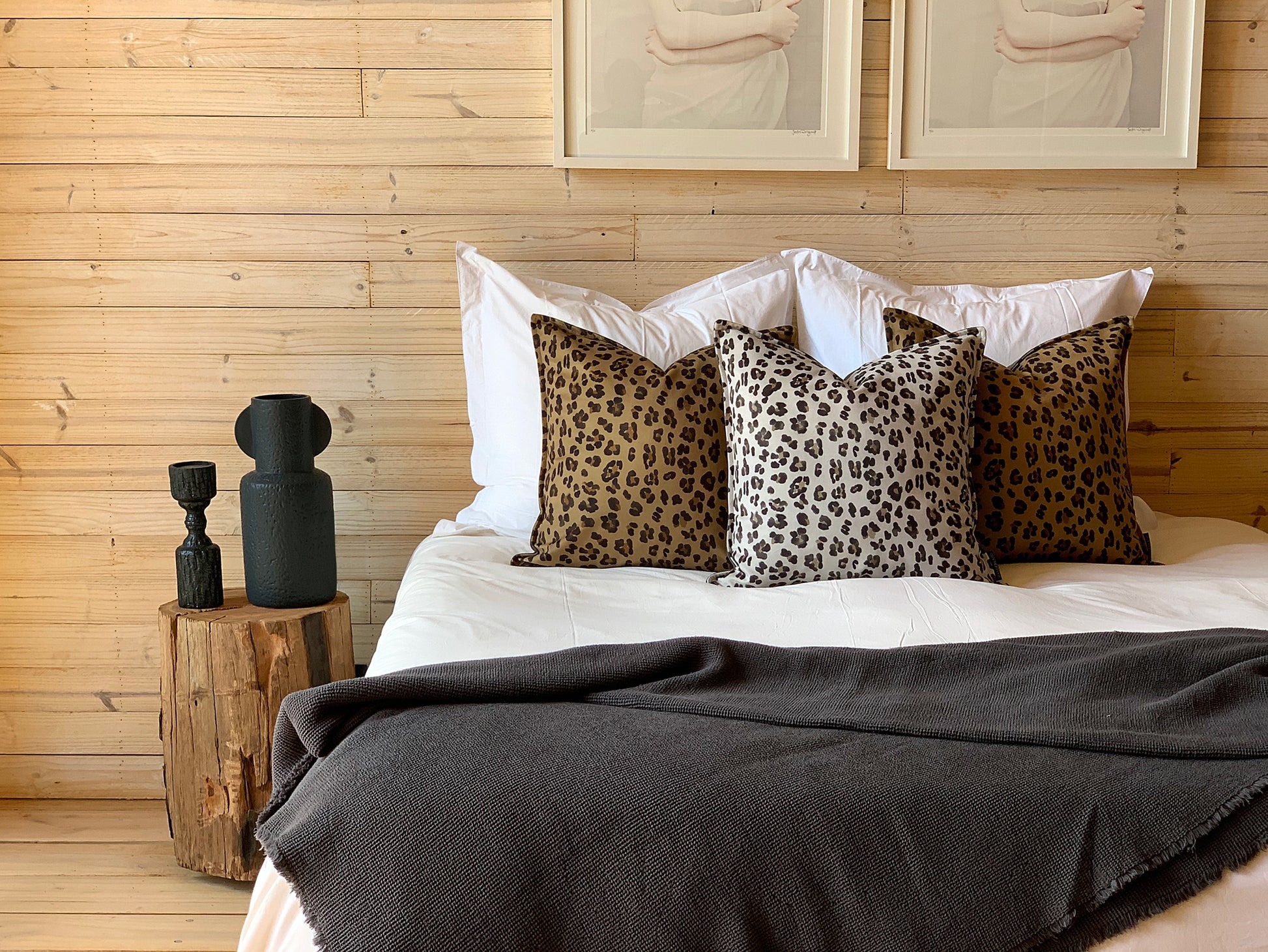 wanderland leopard cushion safari