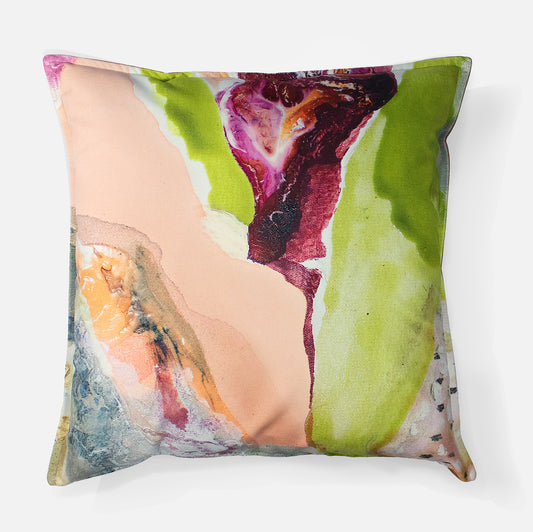 Anastasia Pather Ghost File #1 Plum Green Velvet Scatter Cushion