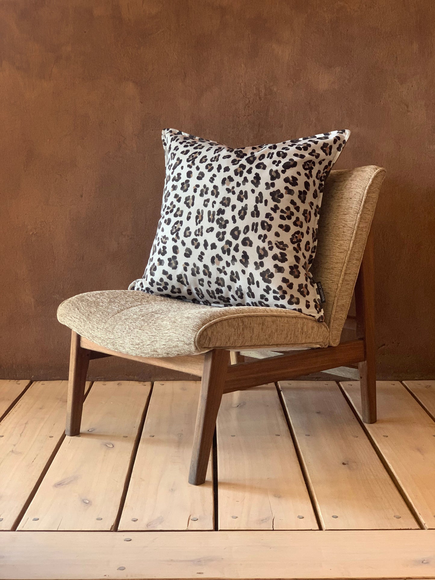 wanderland leopard cushion safari