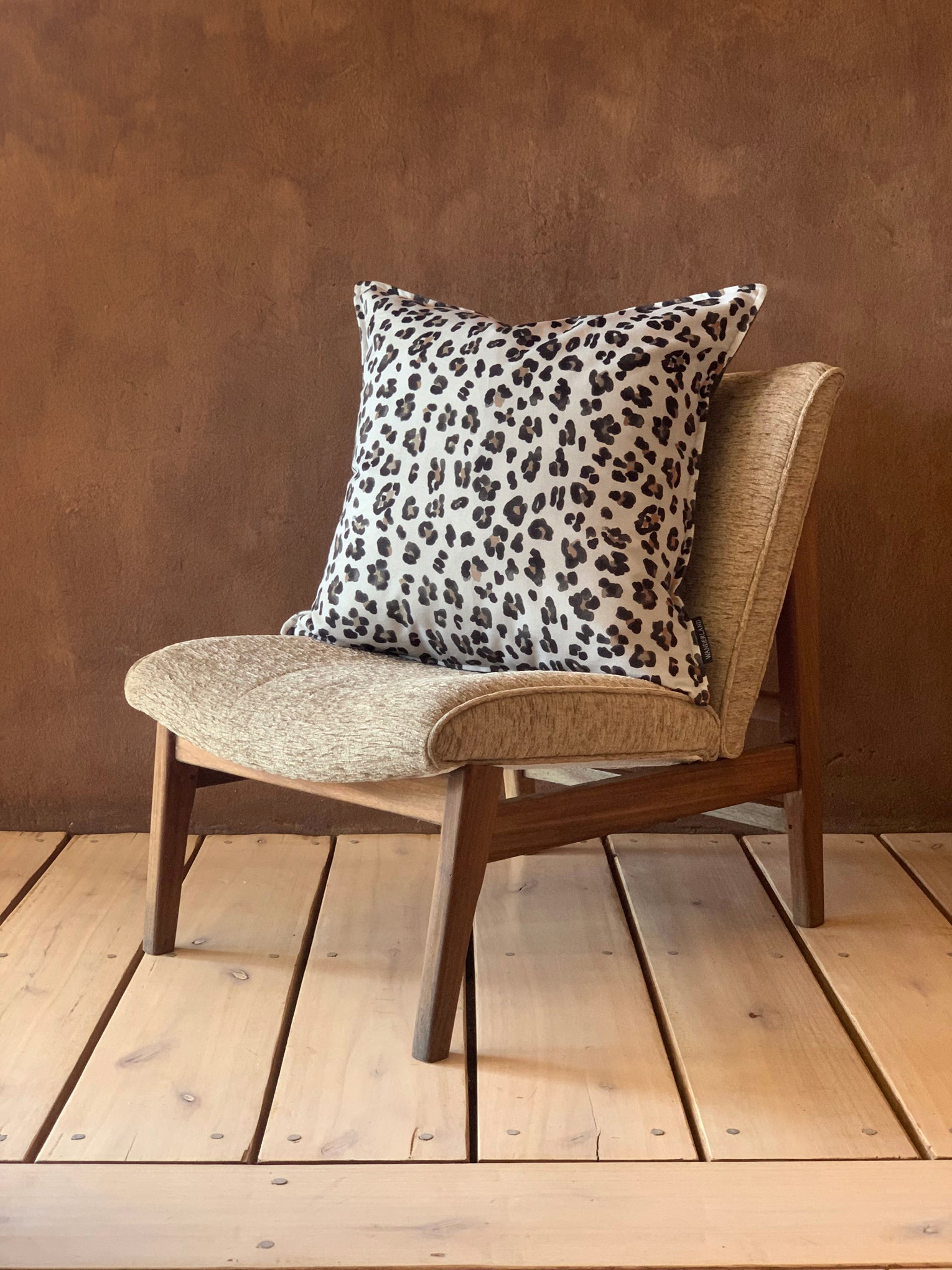 wanderland leopard cushion safari