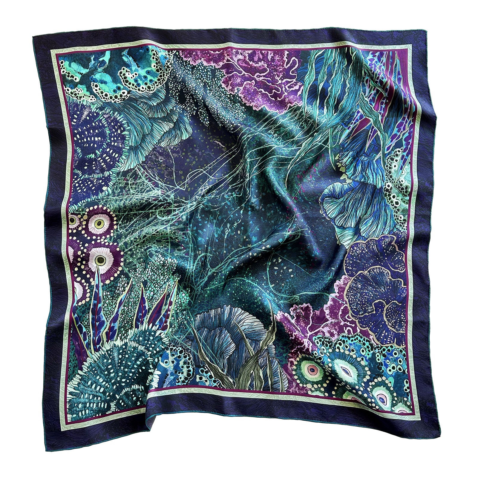 Shop luxury silk twill scarf aureum wanderland online