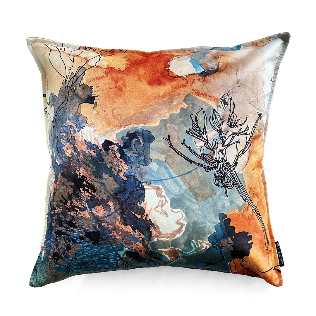 Karoo Orange Sunset Velvet Cushion
