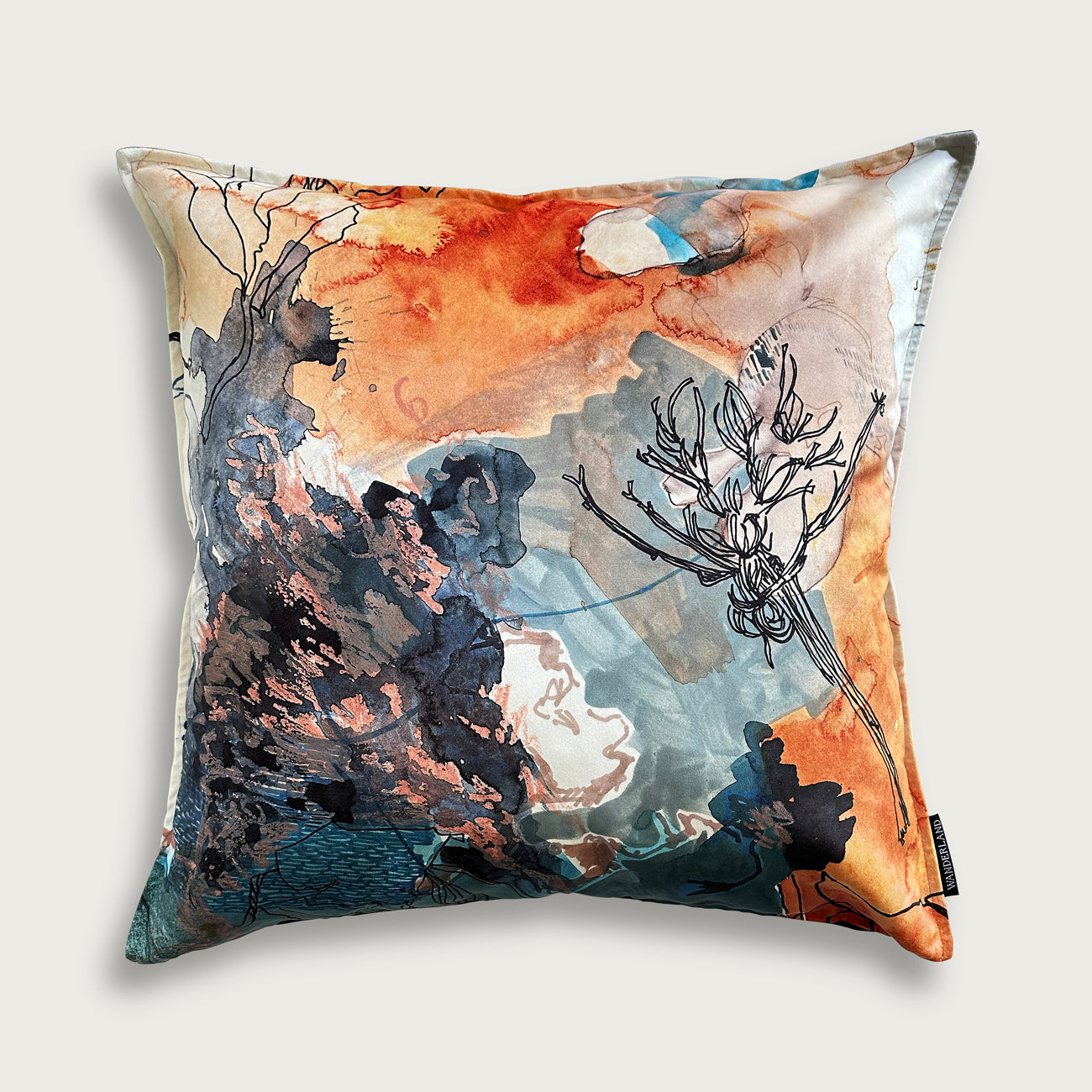 Karoo Orange Velvet Scatter Cushion