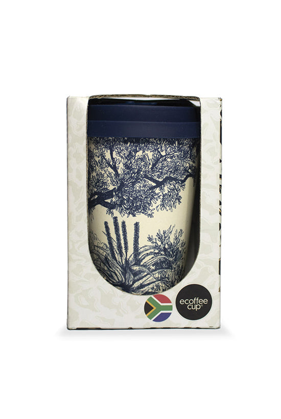 Ecoffee cup reusable bamboo cup collaboration with Wanderland Collective