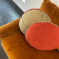 round macaron cushions pink and green