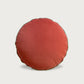 Round Raspberry Macaron Velvet Cushion