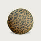 round velvet leopard spot cushion