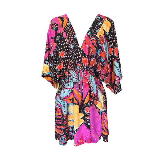 Shop Wanderland floral black kaftan online