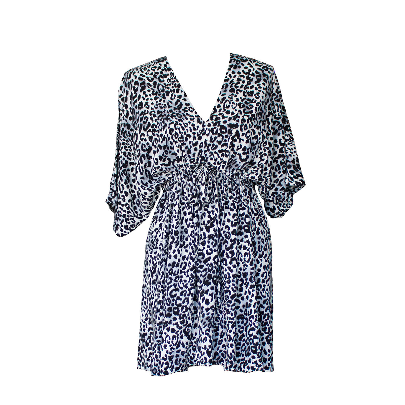 Leopard Graphite Kaftan Dress