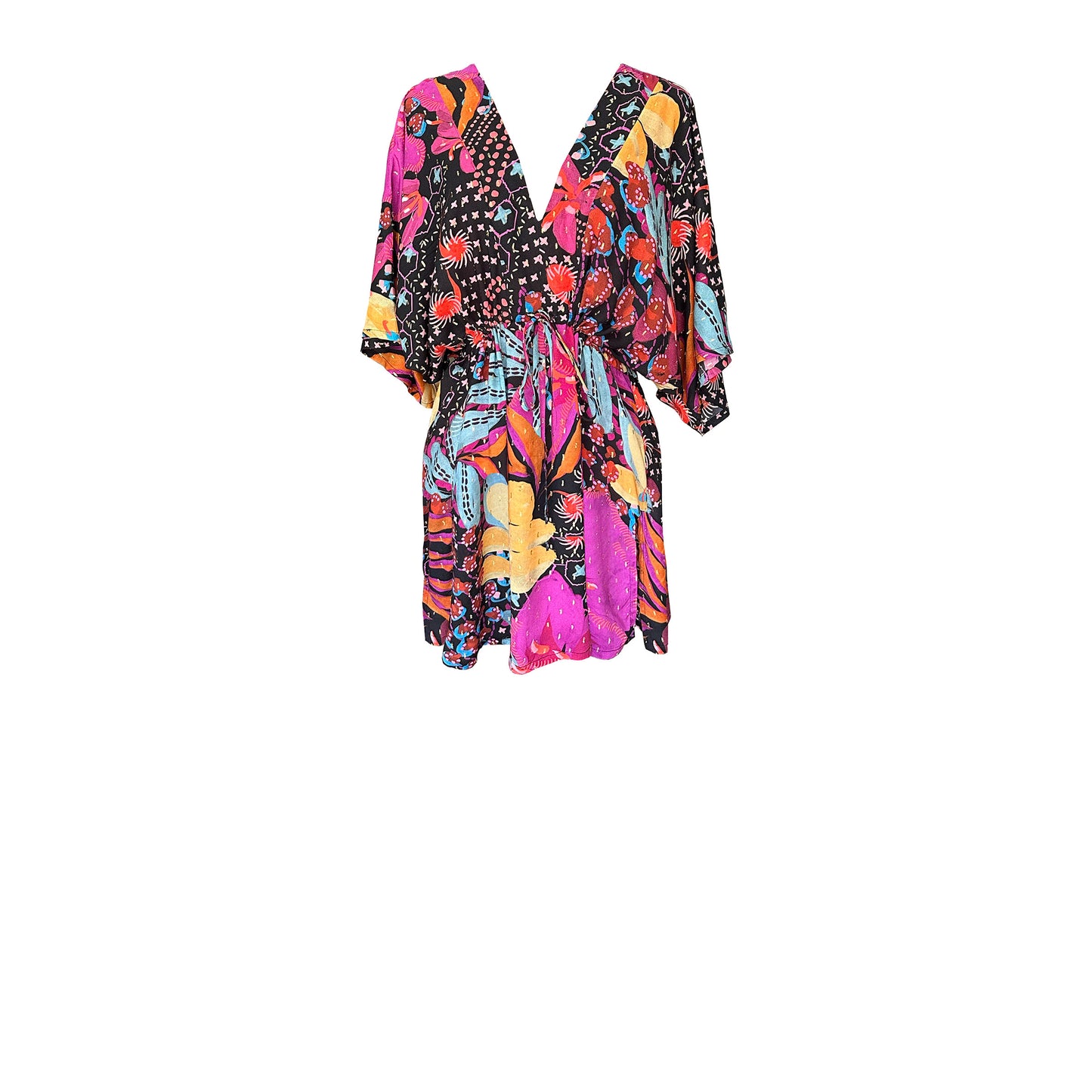 Shop Wanderland floral black kaftan online