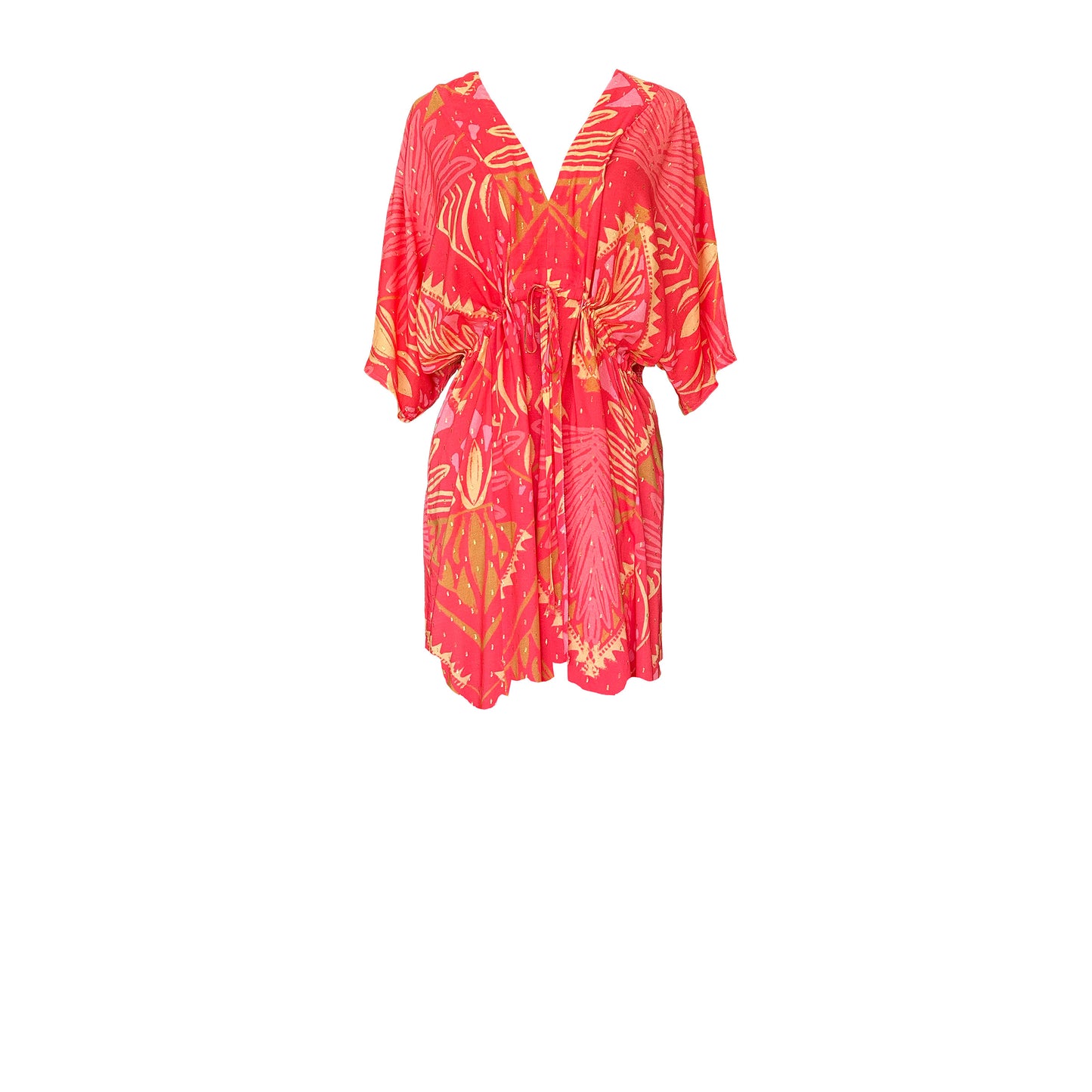 Shop Wanderland Tribal Coral Gold Kaftan Online