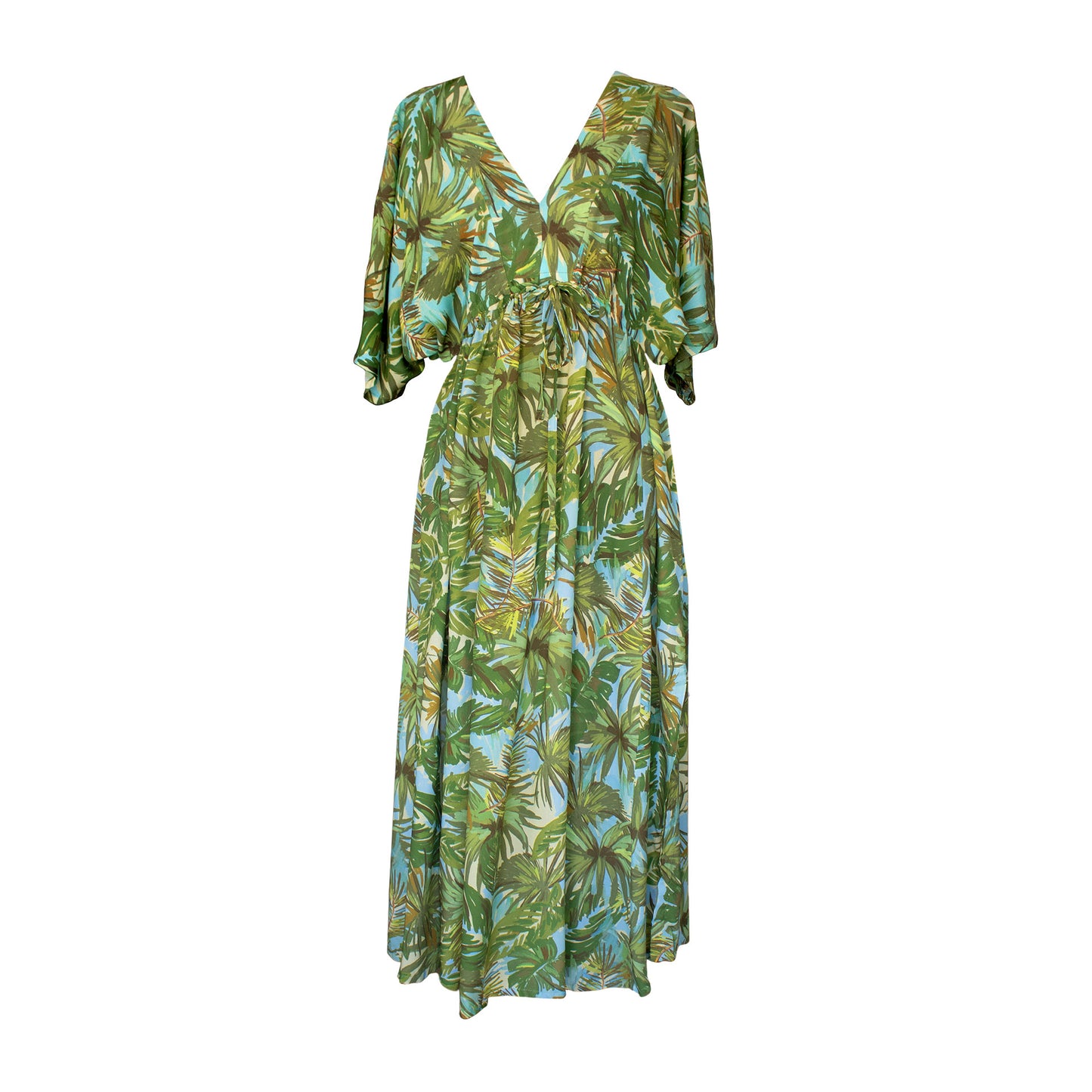 Shop Wanderland Green maxi long Kaftan online