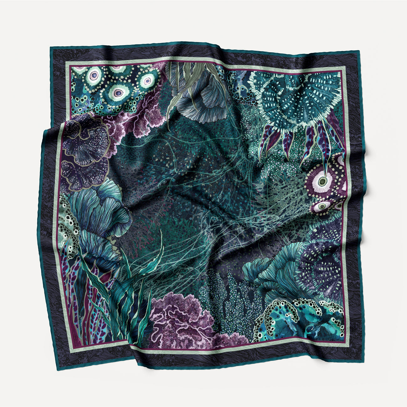 shop wanderland artist silk twill scarf online