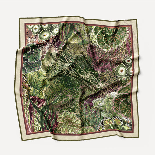 shop wanderland artist silk twill scarf online