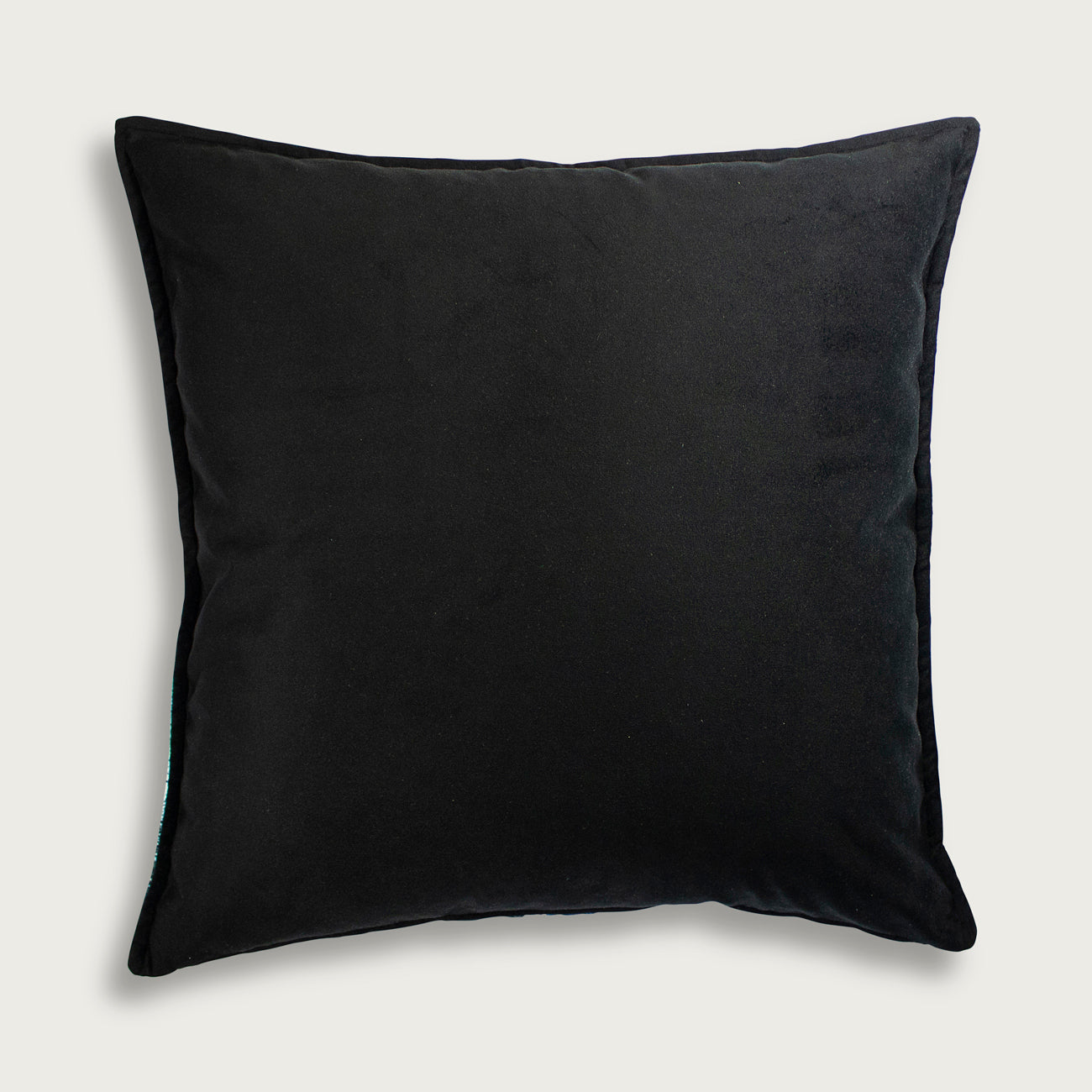 Black velvet scatter cushion
