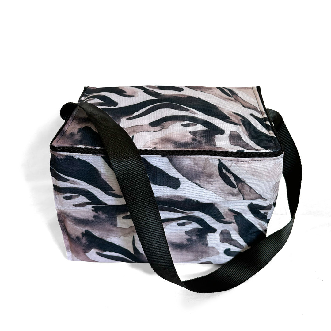 Shop long tom cooler thermal beach bag lunch box vanity case online wanderland zebra print