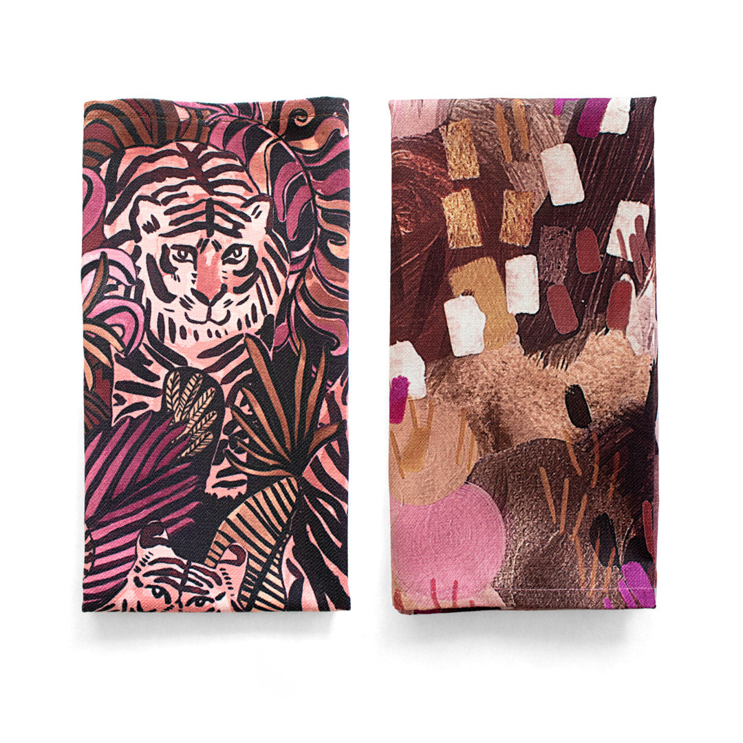 Andel pink bengal tigers napkins