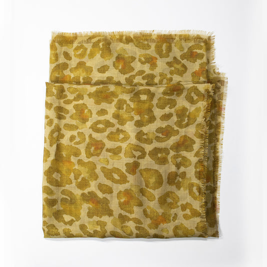 Aureum Leopard Silk Modal Scarf