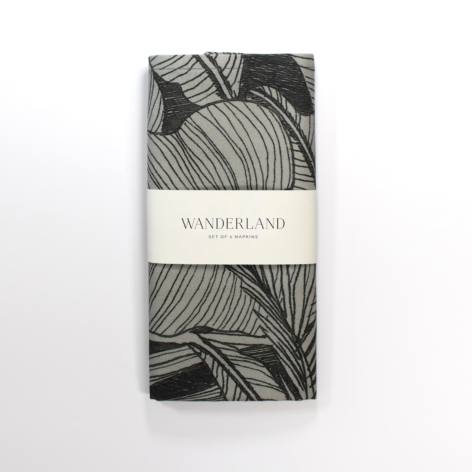 foliage black napkin wanderland aureum