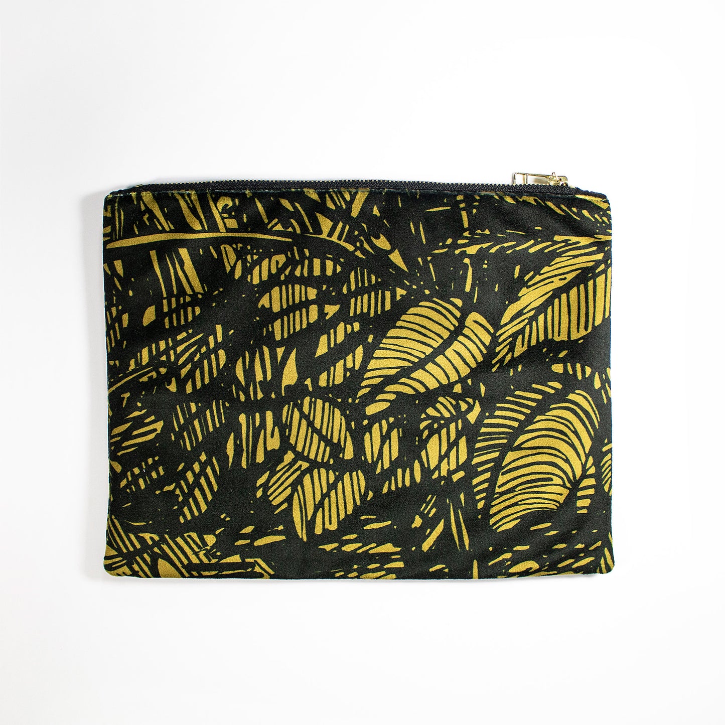 Jungle Black Aureum Velvet Pouch Clutch Handbag Wanderland Collective African Design Luxury